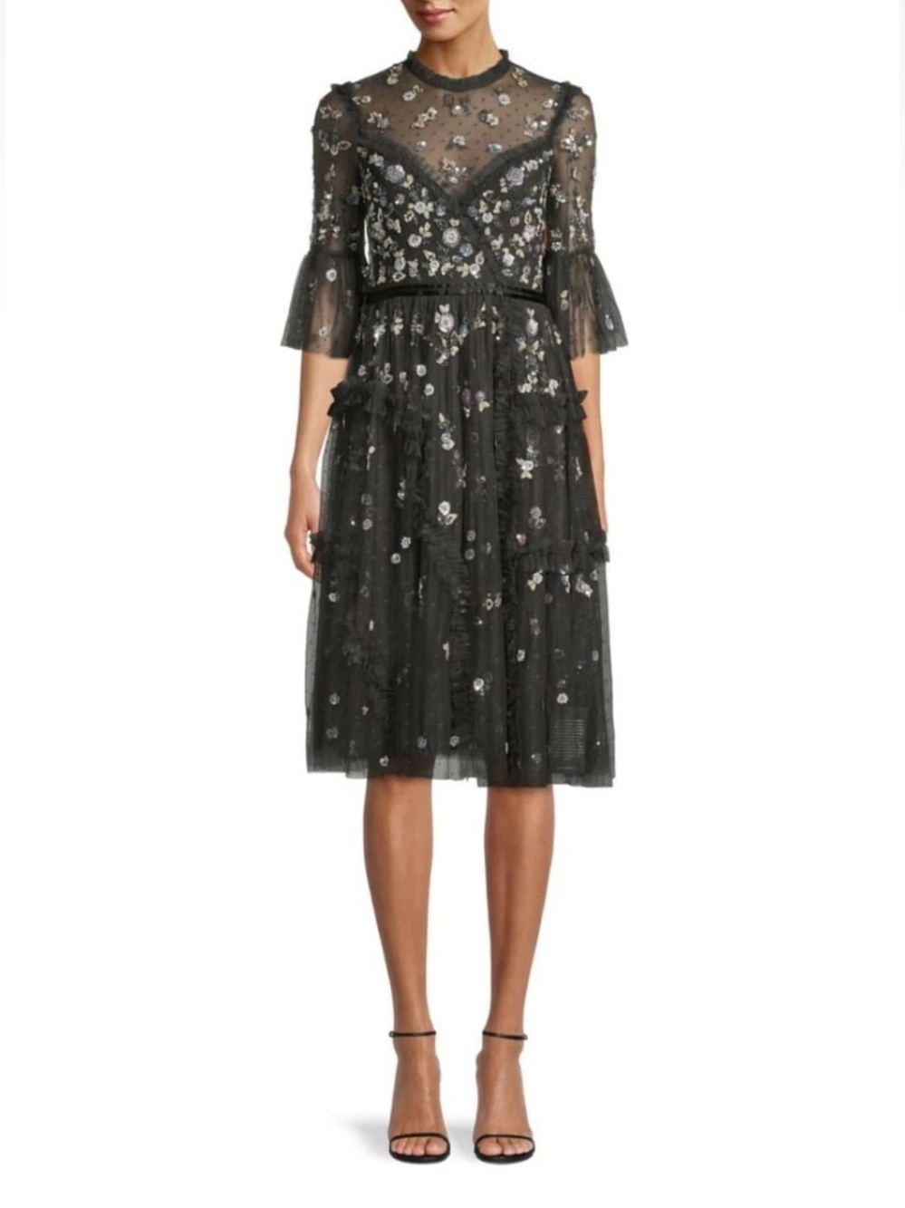 needle & thread Shimmer Ditsy Knee Length Dress size 4